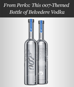From Perks: This 007-Themed Bottle of Belvedere Vodka