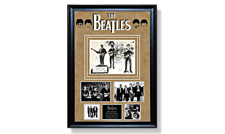 Signed Beatles Display