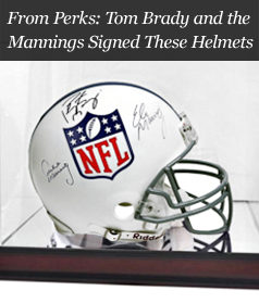 From Perks: Tom Brady and the Mannings Signed These Helmets