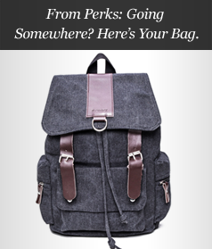 From Perks: Going Somewhere? Here's Your Bag.