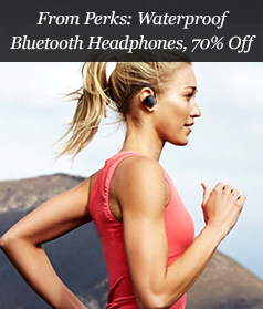 From Perks: Waterproof Bluetooth Headphones, 70% Off