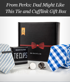 From Perks: Dad Might Like This Tie and Cufflink Gift Box