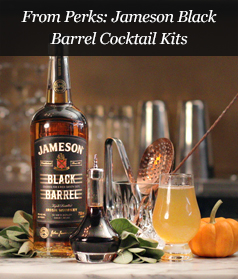 From Perks: Jameson Black Barrel Cocktail Kits