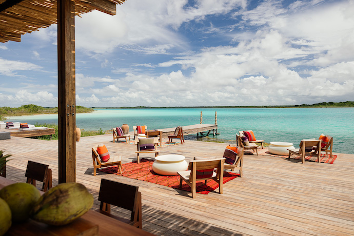 deck at Habitas Bacalar hotel