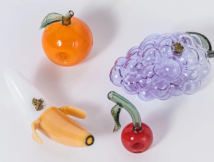 edie parker glass fruit pipe