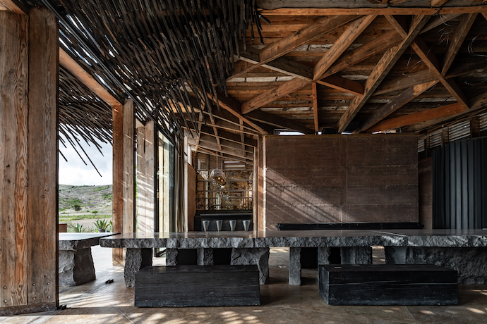 casa silencio communal dining table