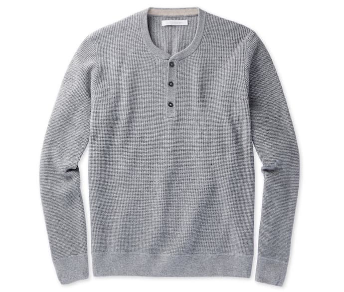 Proof 72-Hour Merino Henley - Heather Grey, Henleys