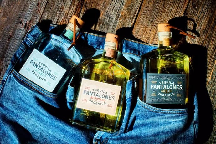pantalones organic tequila bottles