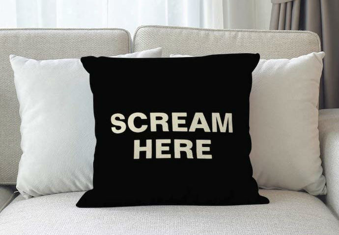 scream here pillow