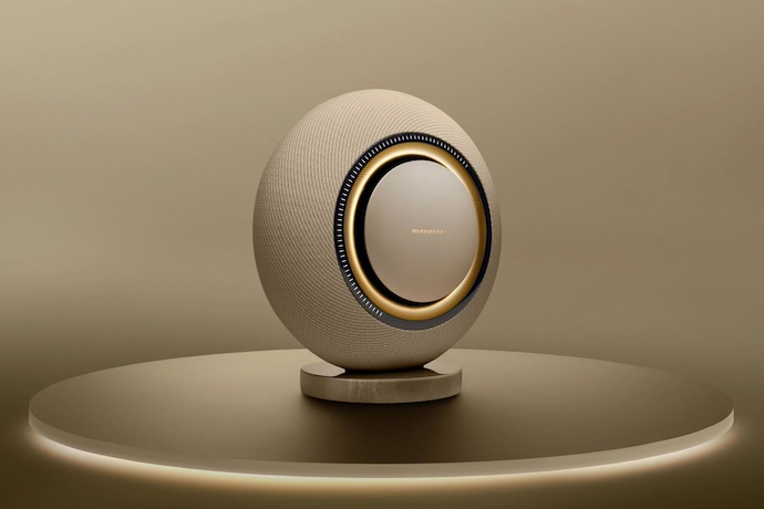 champagne colored marantz horizon speaker