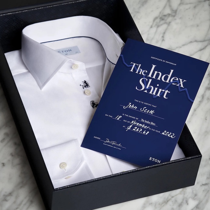 eton index shirt in box with certificate