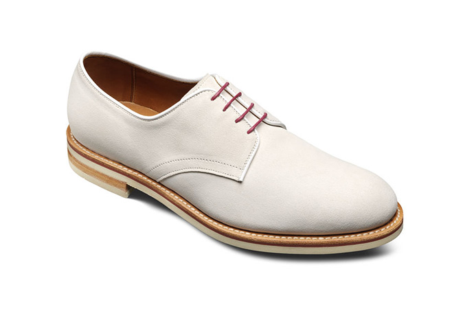 White buck store suede oxford shoes