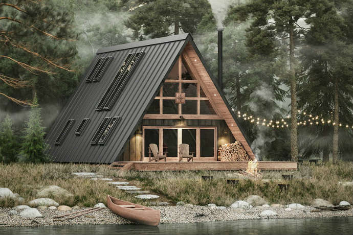 A Beautiful A Frame Cabin You Can Build Yourself Or Have