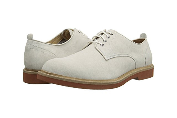 white buck suede oxford shoes