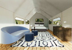 A Fully-Furnished Luxury Tent for Your Backyard. Or Wherever.