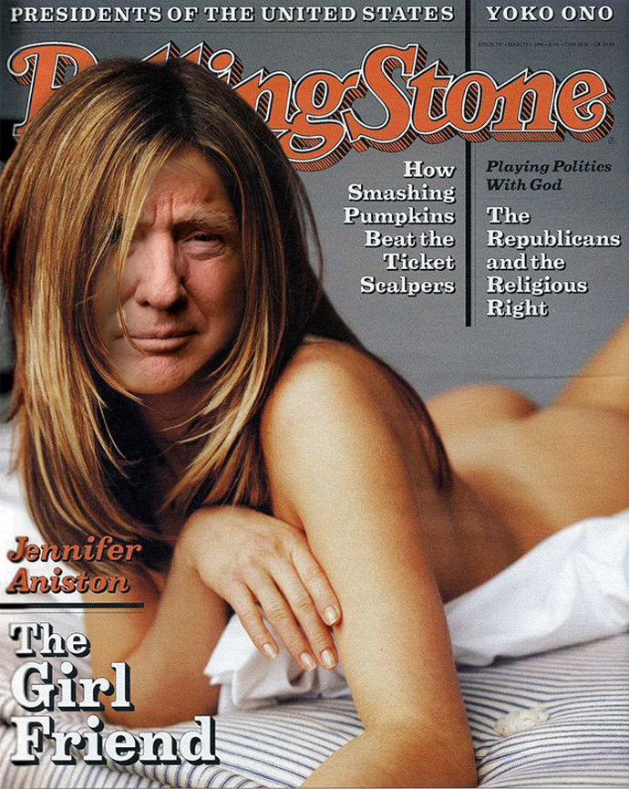 Fake Rolling Stone Cover Donald Trump In Place of Jennifer Anniston