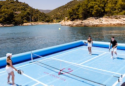 There's a Floating Pickleball Court in the Adriatic Sea