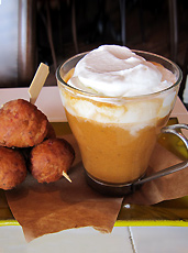 UD - Lobster Cappuccino with Lobster Beignets