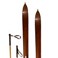 Antique Handmade Wooden Skis