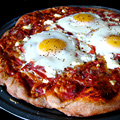 Bacon and Egg Pizza. For Breakfast.