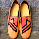 These Antique-Carpet Smoking Shoes