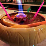 Flaming Volcano at East Coast Grill