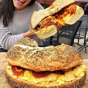 AN EVERYTHING BAGEL THAT FEEDS 12