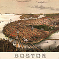Antique Boston Maps. Now Ashtrays.