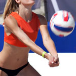 Models Playing Volleyball. Of Course.