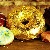 Fried Chicken and Gold Donuts. That Works.