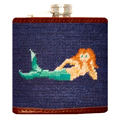 A Mermaid Needlepoint Flask